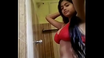 Deshi indian girl in red bikini get naked
