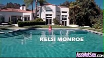 Bug Butt Girl (Kelsi Monroe) Get Oiled And Hard Deep Anal Banged vid-17